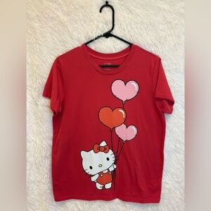 Hello Kitty Red and Pink Balloon Tee | Size Large | Perfect For Valentines Day 💘
